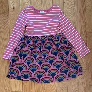Hanna Andersson Pink Striped and Patterned Dress - size 110 (5)